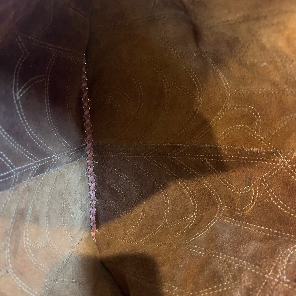 (404) “AUTHENTIC VINTAGE LEATHER TOTE” - Picture 9 of 13